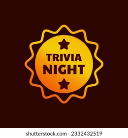 Trivia night. Quiz night. PUB quiz. Vector banner for quiz assets.