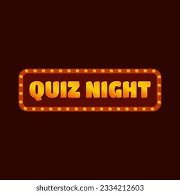 Trivia night. Quiz night. PUB quiz. Vector banner for quiz assets.