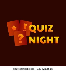 Trivia night. Quiz night. PUB quiz. Vector banner for quiz assets.