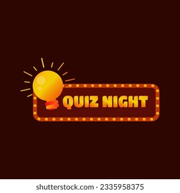 Trivia night. Quiz night. PUB quiz. Vector banner for quiz assets.