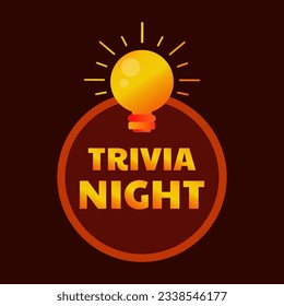 Trivia night. Quiz night. PUB quiz. Vector banner for quiz assets.