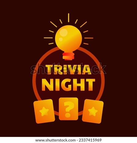 Trivia night. Quiz night. PUB quiz. Vector banner for quiz assets.