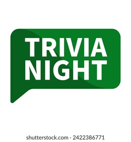 Trivia Texto Nocturno En Forma Verde Rectángulo Para El Anuncio De Información Marketing Empresarial Promoción De Medios Sociales
