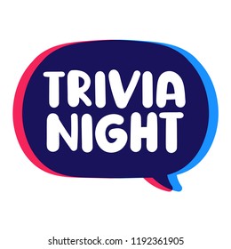 Trivia night. Vector icon illustration on white background.