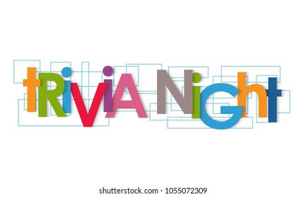 Trivia Night Vector Letters