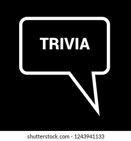 Trivia sign,label. Trivia speech bubble. Trivia tag sign,banner