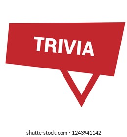 Trivia sign,label. Trivia speech bubble. Trivia tag sign,banner