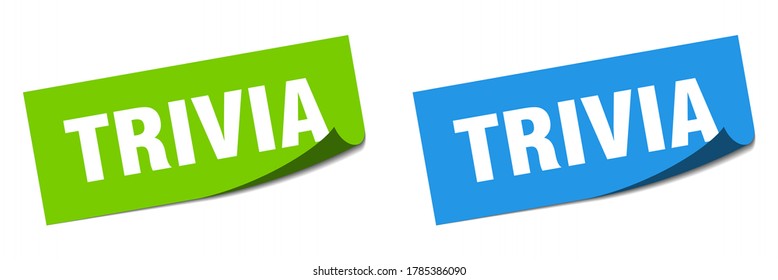 Trivia Sticker Set Trivia Paper Peeler Stock Vector (Royalty Free ...