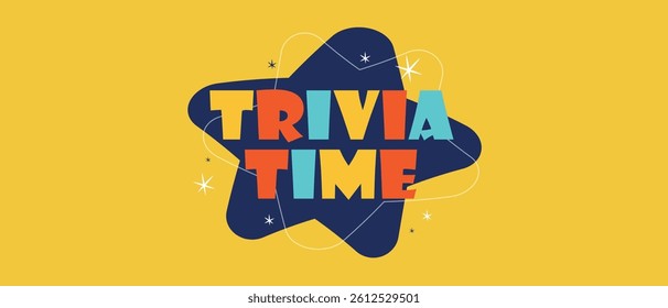 Trivia time on color background