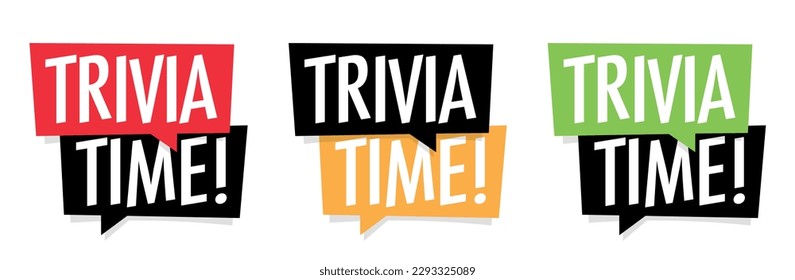 Trivia tiempo en la burbuja del discurso