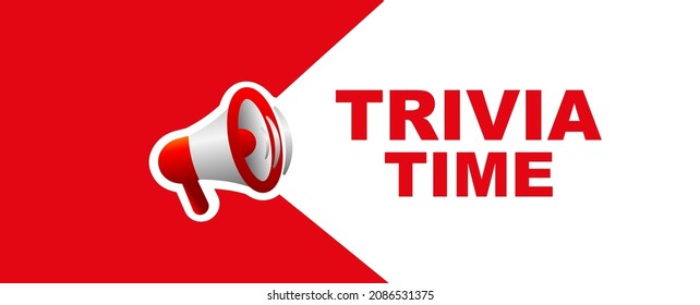 Trivia Time Sign On White Background