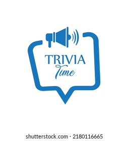 trivia time sign on white background