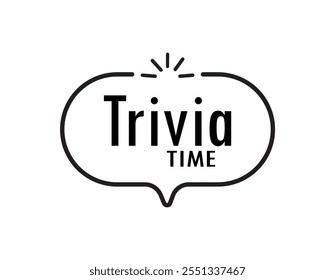 trivia time text information sign