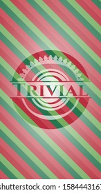 Trivial christmas style emblem. Vector Illustration. Detailed.