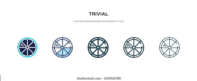 trivial icon in different style vector illustration. two colored and black trivial vector icons designed in filled, outline, line and stroke style can be used for web, mobile, ui