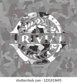 Trivial on grey camo pattern