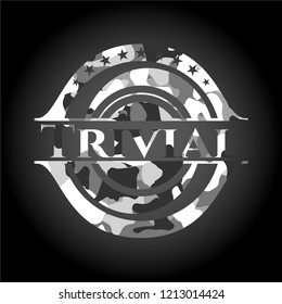 Trivial on grey camouflage pattern