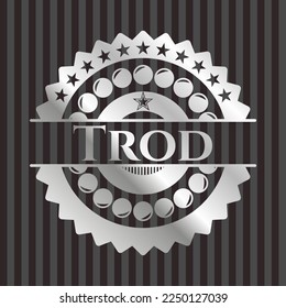 Trodsilber glänzendes Emblem]. Vektorgrafik. Mosaik. 