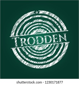 Trodden on blackboard