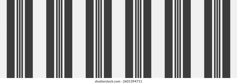 Trofessional background stripe texture, couch vector pattern textile. Industrial fabric seamless lines vertical in white and grey colors palette.