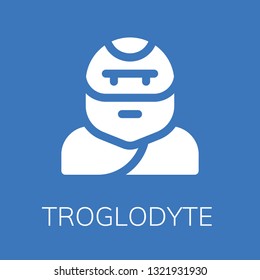  Troglodyte icon. Editable  Troglodyte icon for web or mobile.