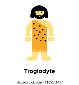 Troglodyte icon vector isolated on white background, Troglodyte transparent sign , historical stone age symbols