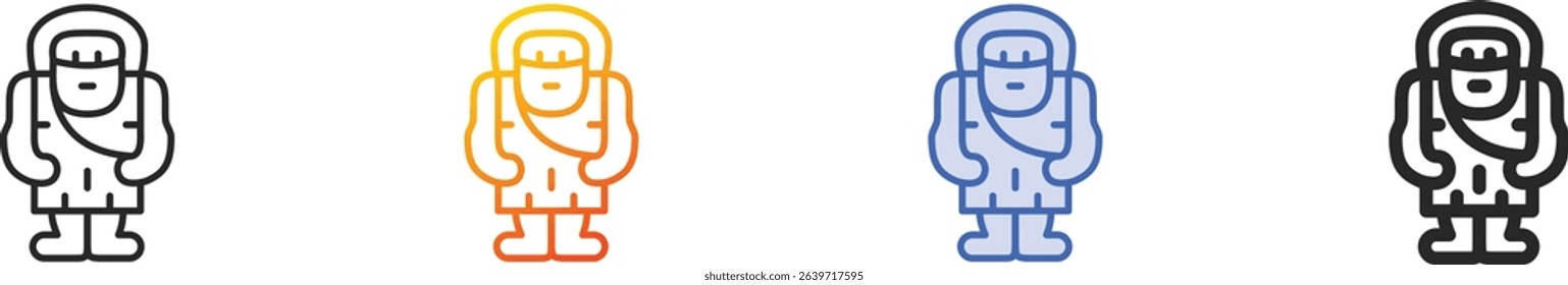 troglodyte icon.Thin Linear, Gradient, Blue Stroke and bold Style Design Isolated On White Background