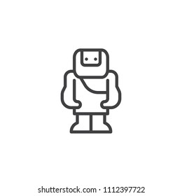 Troglodyte outline icon. linear style sign for mobile concept and web design. simple line vector icon. Symbol, logo illustration. Pixel perfect vector graphics