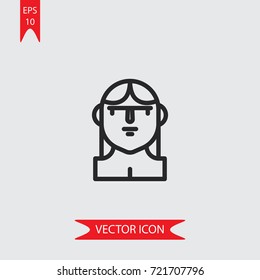 Troglodyte vector icon, illustration symbol