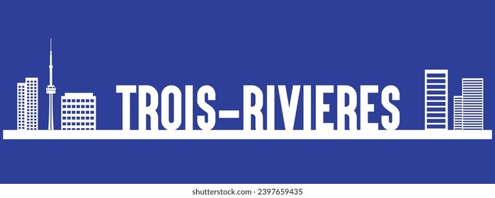 Trois-Rivieres city, Canada beautiful vector illustration in letter