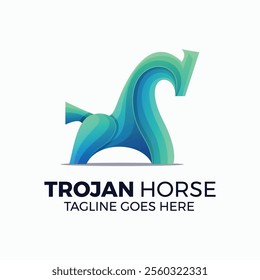 Trojan Gradient Colorful Logo Template