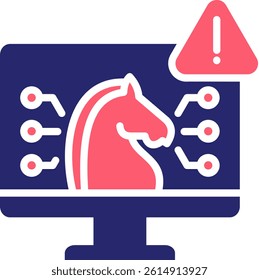 Trojan Horse Icon Fill Vector Illustration
