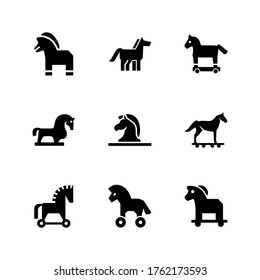 icono de caballo troyano o logotipo símbolo de signo aislado ilustración vectorial - Colección de iconos vectoriales de estilo negro de alta calidad
