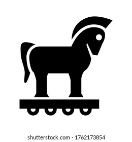 trojan horse icon or logo isolated sign symbol vector illustration - high quality black style vector icons
