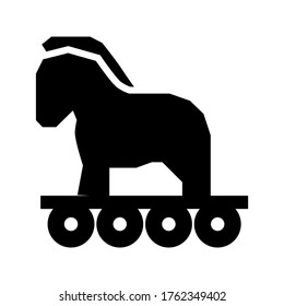 trojan horse icon or logo isolated sign symbol vector illustration - high quality black style vector icons
