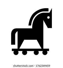 trojan horse icon or logo isolated sign symbol vector illustration - high quality black style vector icons
