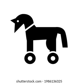 trojan horse icon or logo isolated sign symbol vector illustration - high quality black style vector icons
