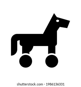 trojan horse icon or logo isolated sign symbol vector illustration - high quality black style vector icons
