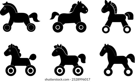 Icono de caballo de Troya o logotipo aislado signo símbolo Ilustración vectorial - Colección de iconos de vector de estilo negro de alta calidad
