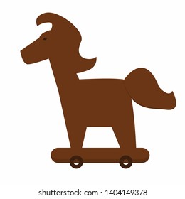 Trojan horse icon on white background. Hackers and hacking symbol stock vector illustration