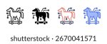 Trojan Horse icon set multiple style collection