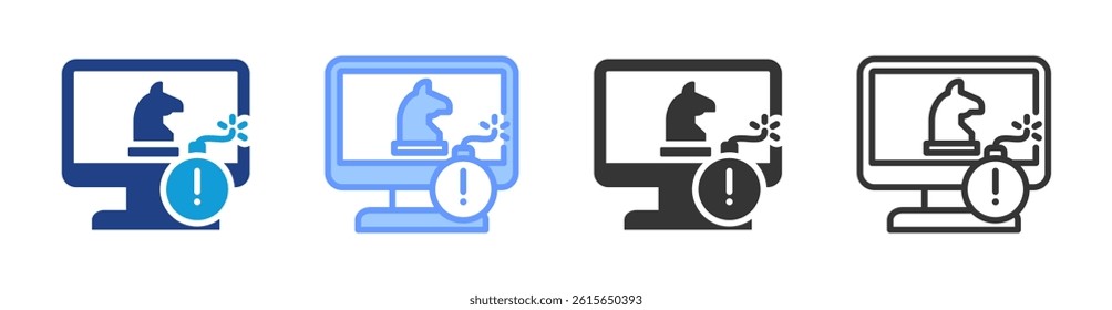 Trojan Horse icon set multiple style collection