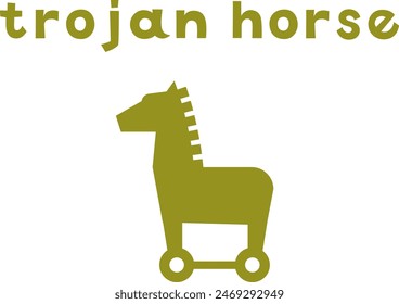 Trojan horse icon style illustration