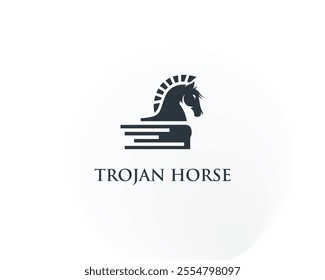 Trojan horse knight logo icon design concept vector template.