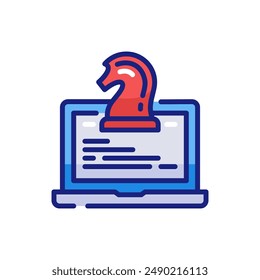 Symbol für Trojanisches Pferd für Netzwerksicherheit