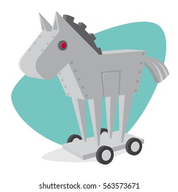 trojan horse robot clipart 