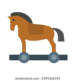 Trojan Horse Vector Flat Icon For Personal And Commercial Use.
