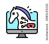trojan horses color icon vector. trojan horses sign. isolated symbol illustration