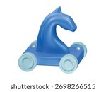 trojan icon 3d illustration render
