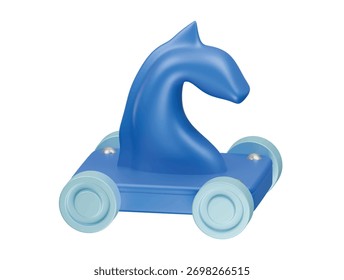trojan icon 3d illustration render